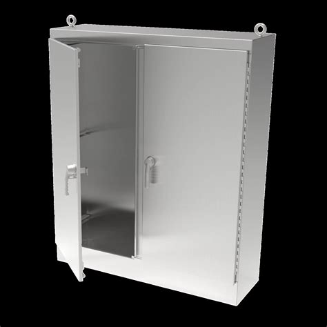 dual access electrical enclosures|Freestand 2 Door Dual Access 3Pt Type 4X, 90x72x24, Brushed, .